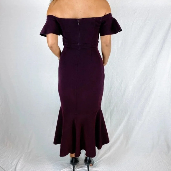 Rachel Zoe Purple Cabernet Devon Midi Dress $525 - Picture 6 of 12